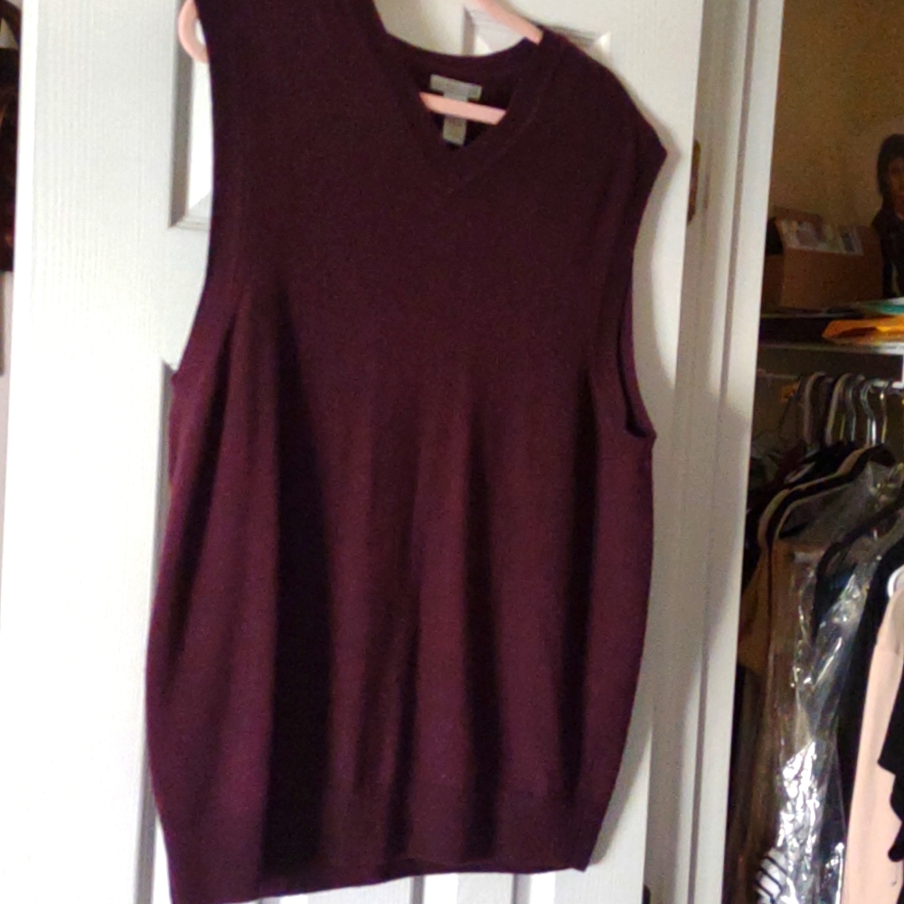Unisex~Merino Italian Wool Vest~Wine Color